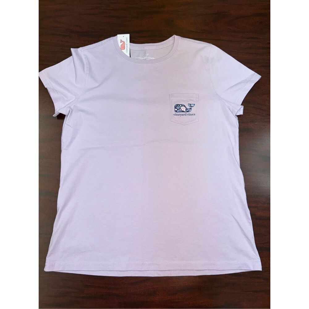 NWT Vineyard Vines Costal Floral Short Sleeve Pocket Tee in Color Iris Size Med